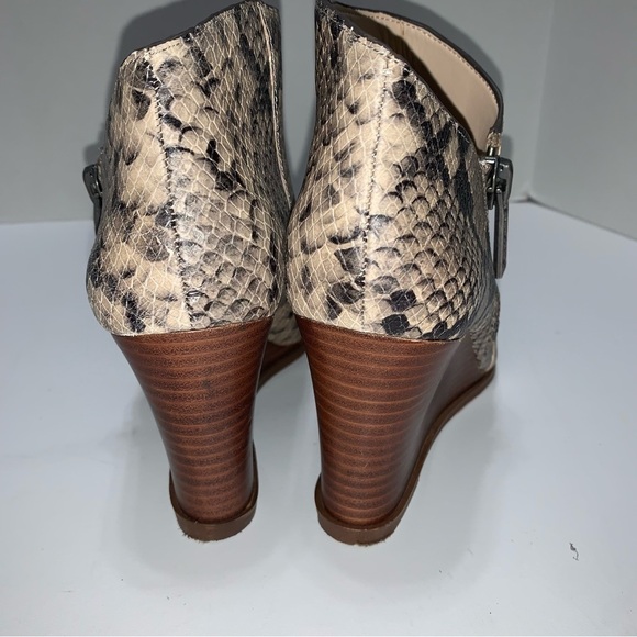 1. State Beige Kaleb Wedge Snake Ankle Booties - Picture 8 of 11